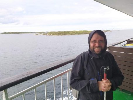 Nico sur un ferry entre Stockholm et la Finlande lors d'une petite tempête