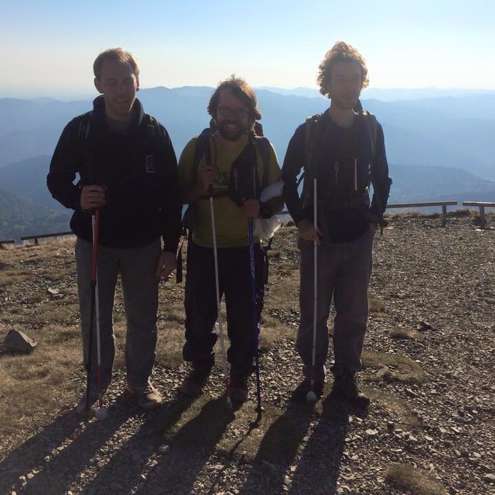 Photo de Nicolas, Clément et Cyprien lors de la montée du Grand Ballon